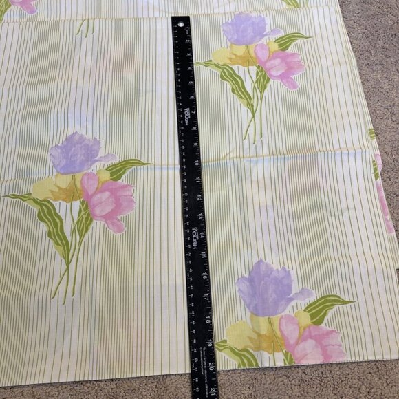 Vintage Wamsutta Supercale Plus Standard Pillowcases Floral Stripes Lot of 3 USA - Picture 4 of 7